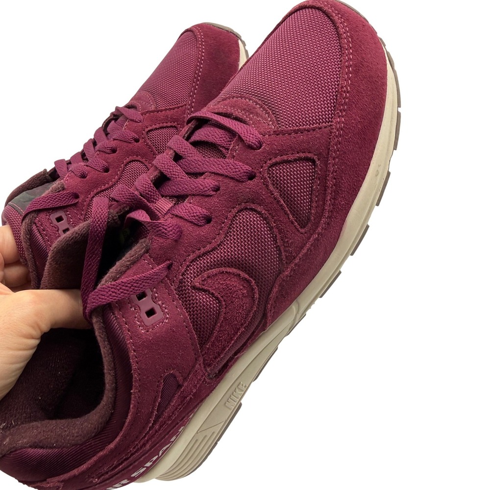 Nike Air Span II Bordeaux Maroon Suede Mesh‎ Sneakers Mens 10 AO1546-600